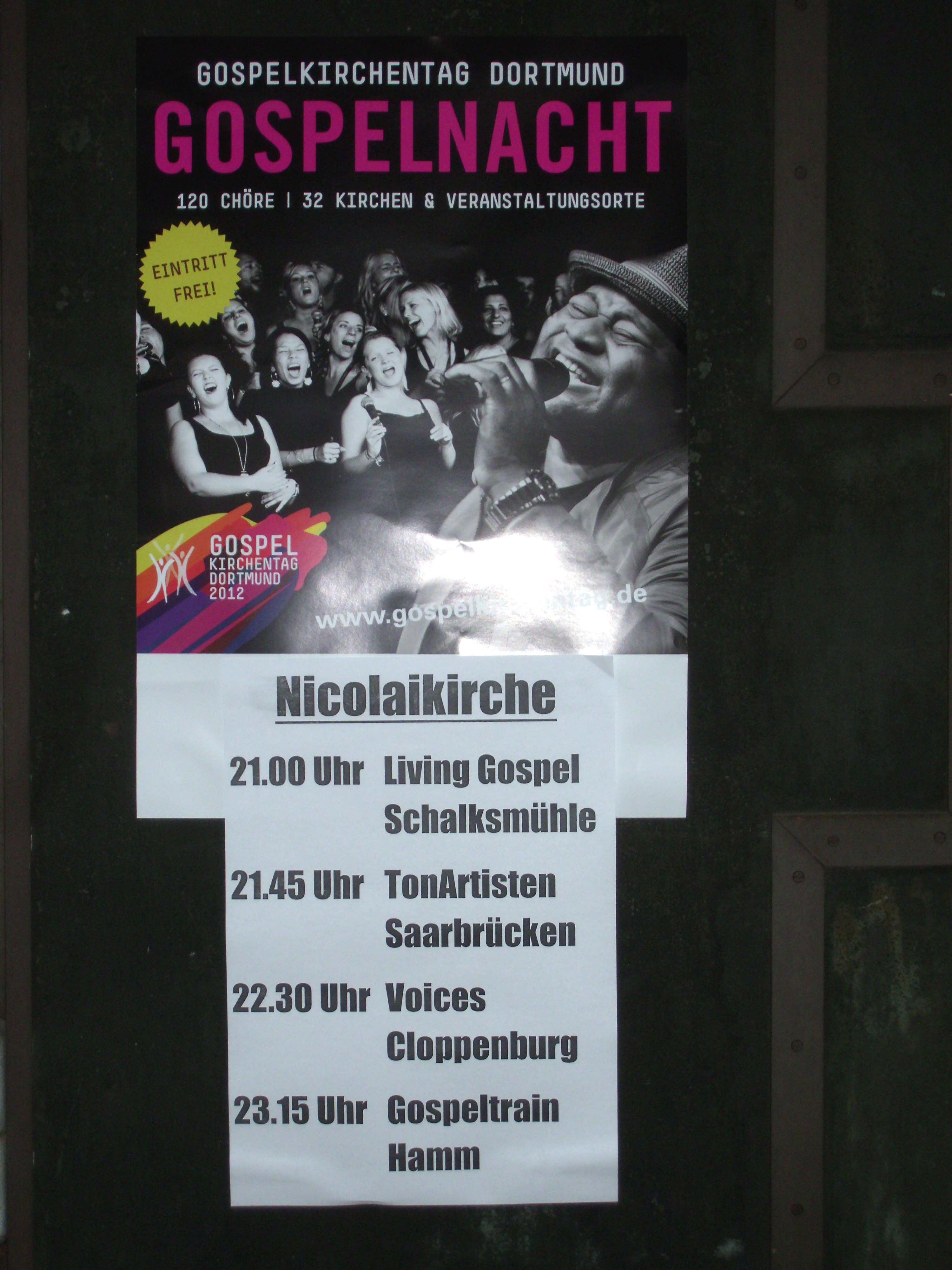 Plakat an Nicolaikirche 01.06.2012