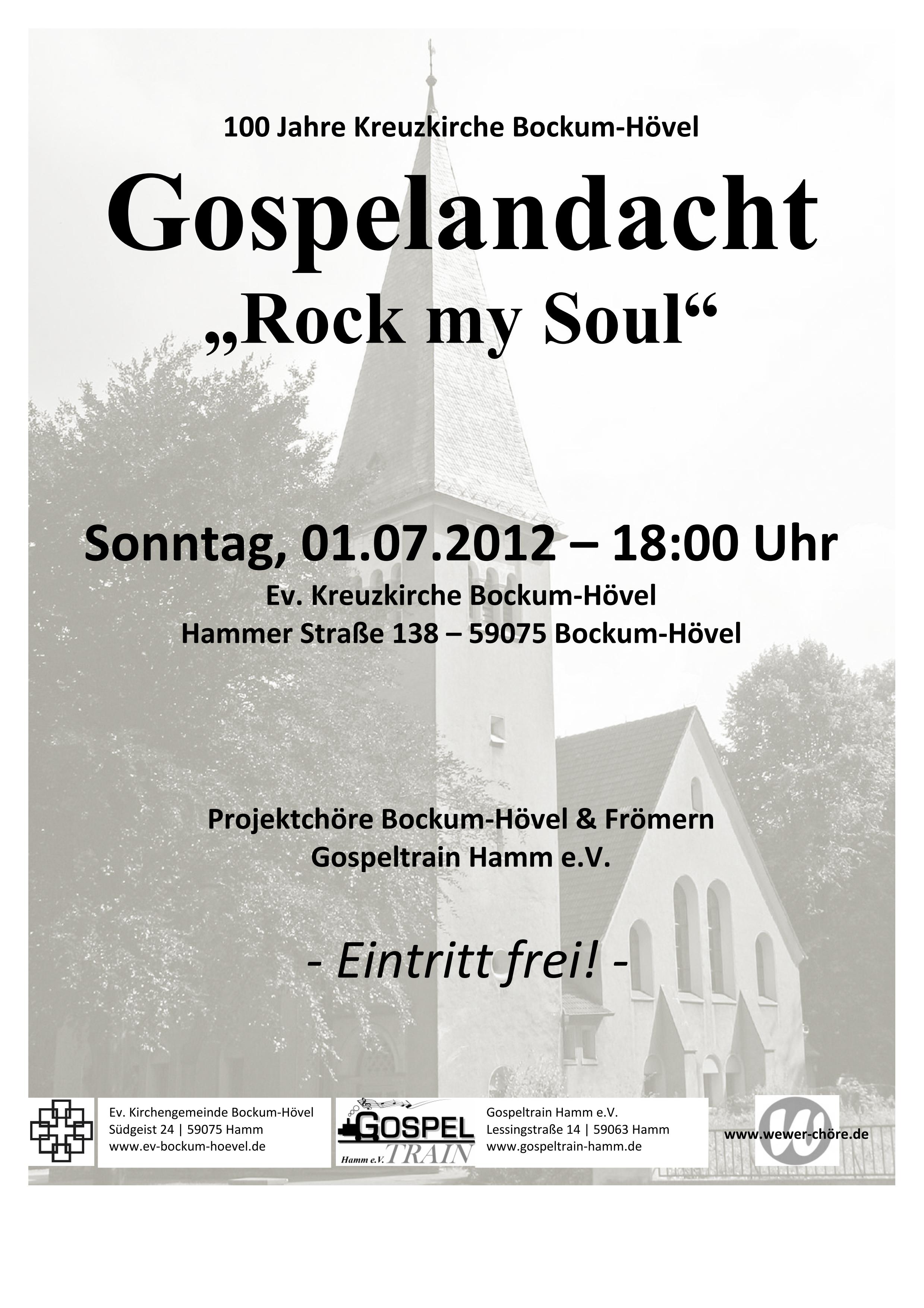 Gospelandacht Kreuzkirche 01.07.2012