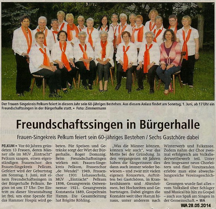 © Westfälischer Anzeiger, Hamm, 28.05.2014