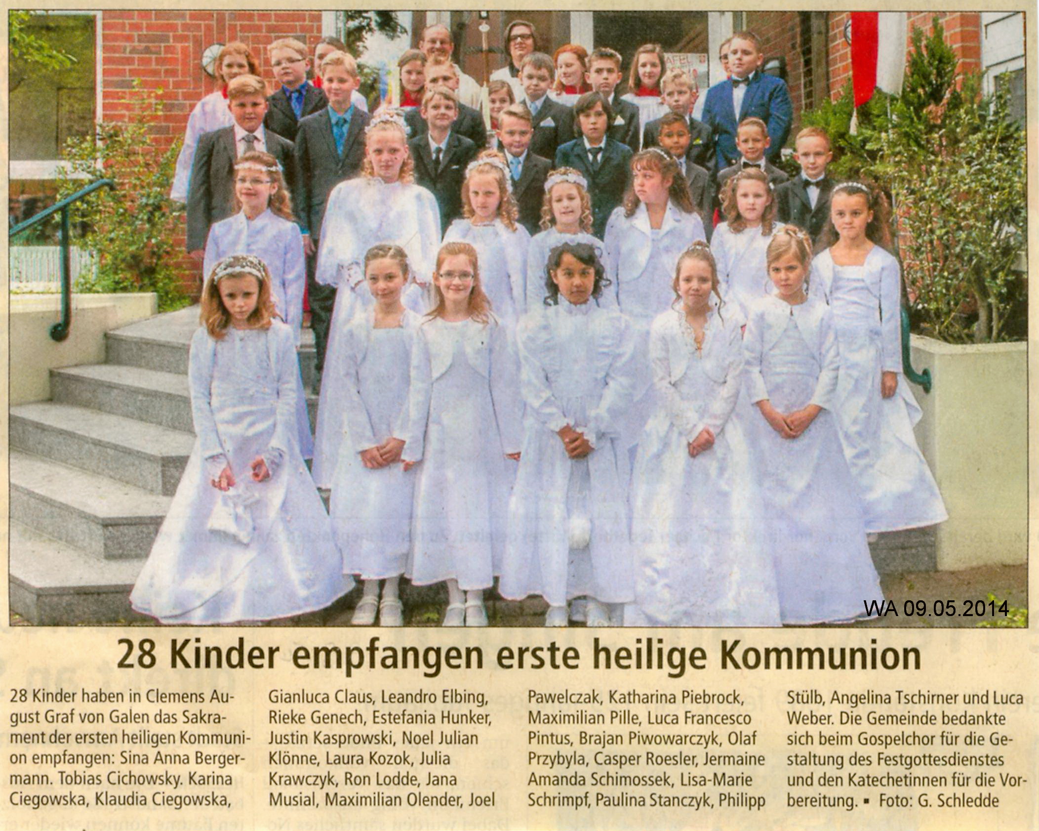 © Westfälischer Anzeiger, Hamm, 09.05.2014